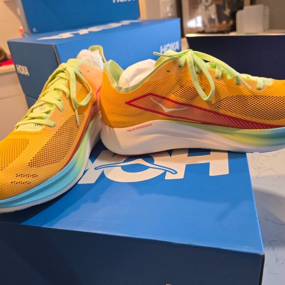 Hoka Cielo Road Orange Yellow Mustard 1143490-SYJ Men's Size 12 Running Shoe NEW - Picture 3 of 15